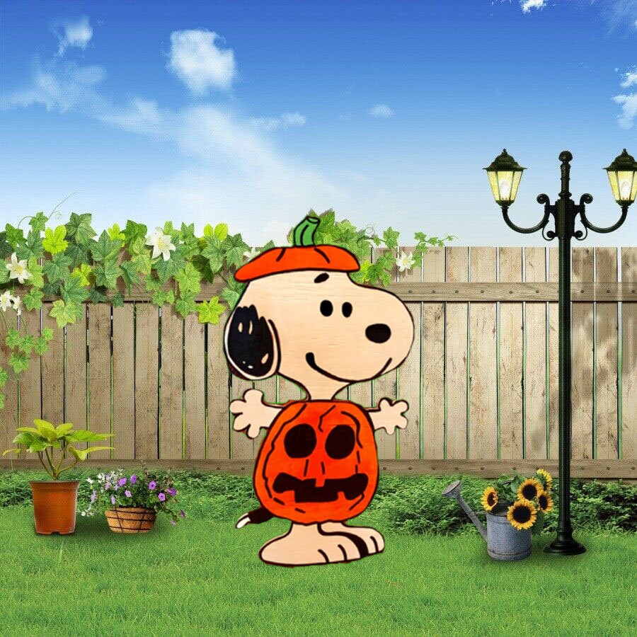 Snoopy halloween yard art/Peanuts yard art/ Peanuts yard Etsy