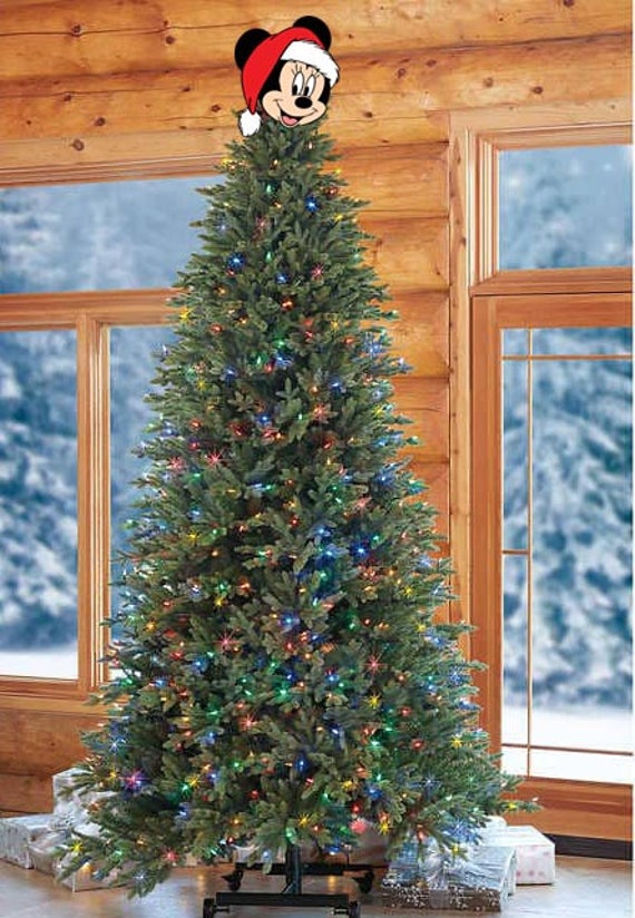 Hand Painted Disney Minnie Mouse Face Christmas Tree Topper