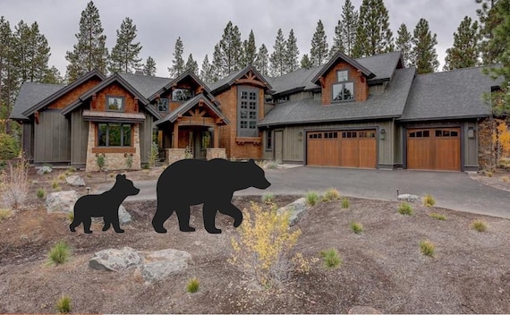 Hand-Painted Black Fedora Momma and Baby Bear ? ??️ Amazon.com: HI-LINE Cuddling Mother and Baby Bear Garden  main image 4