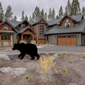 Hand Painted Black bear male silhouette/ cabin decor/ mountain decor/ bear yard art/ bear yard display