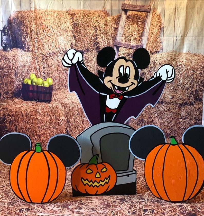 Mickey Mouse Halloween Yard Art set/Disney yard art/ Disney Etsy