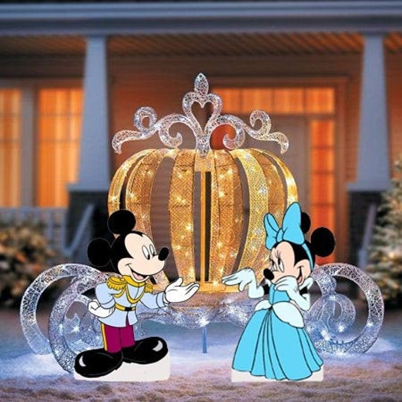 Hand Painted Mickey Prince and Minnie Mouse Princess/ Disney
