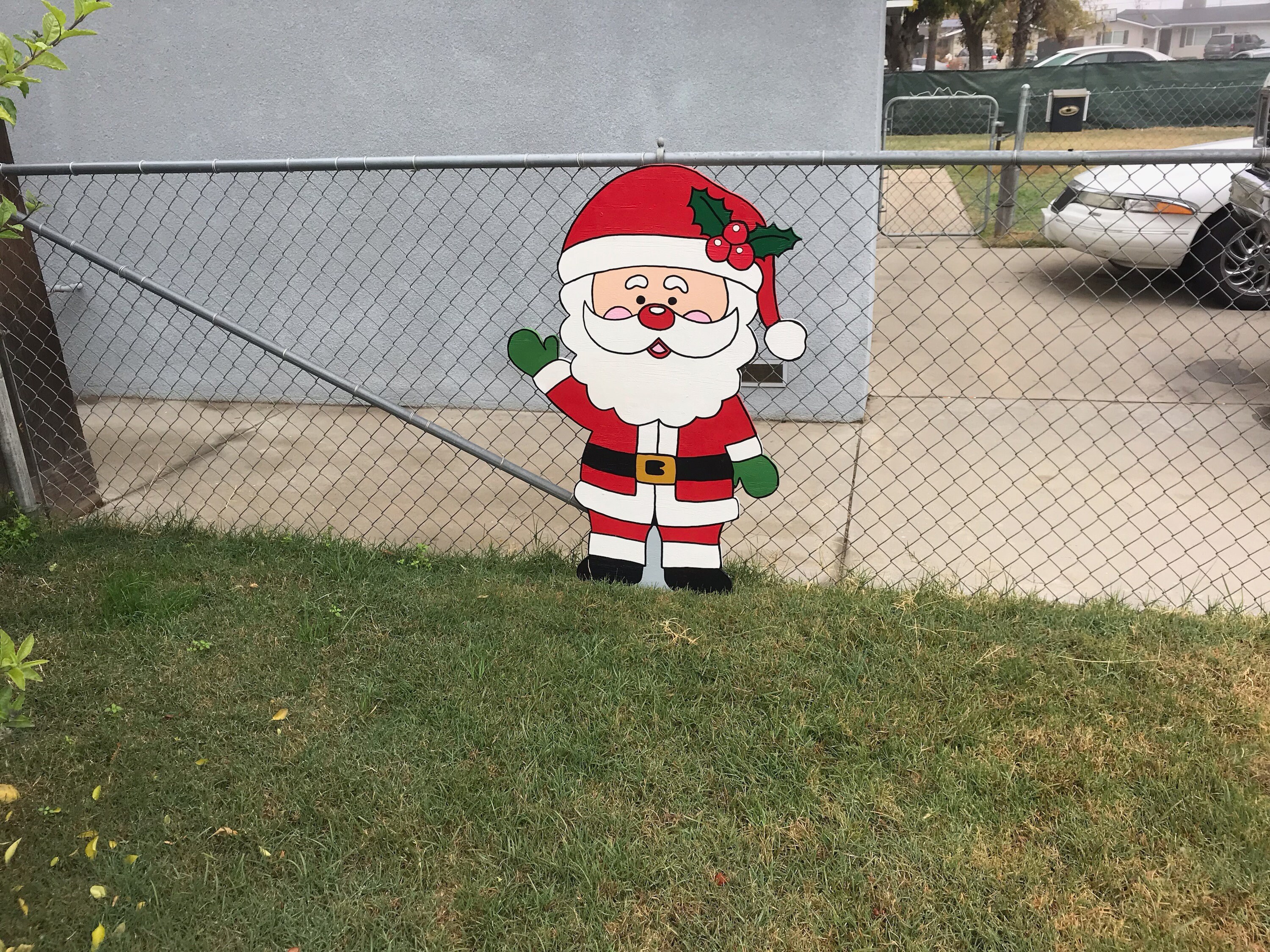 Santa Yard Art/christmas Yard Art/ Santa Yard Decor/ Christmas Etsy