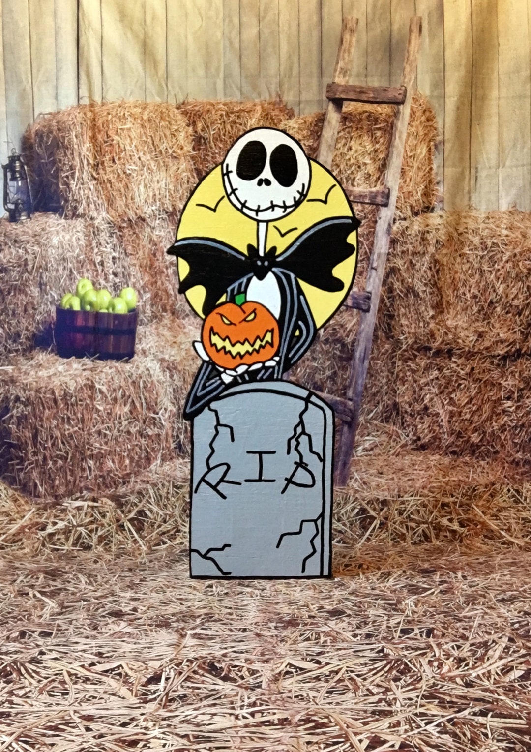 Hand Painted Nightmare Before Christmas Yard Art/disney Yard Art