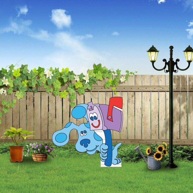 Hand Painted Blues Clues Yard Art/ Dog Yard Art/ Wooden Yard Etsy