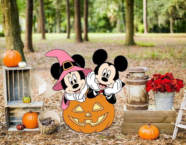 Disney Mickey And Minnie Halloween Yard Art Disney Yard Art Etsy 日本