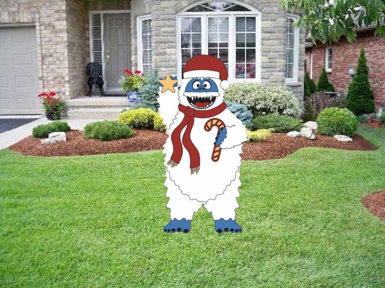Snow Monster Rud Hand Painted Bumble the Abominable Snow Monster/ Rudolph the Red Nosed ...