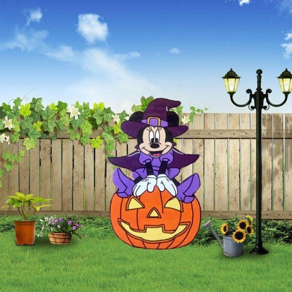 Hand Painted Disney Minnie Mouse Halloween Yard Art/ Disney - Etsy Denmark