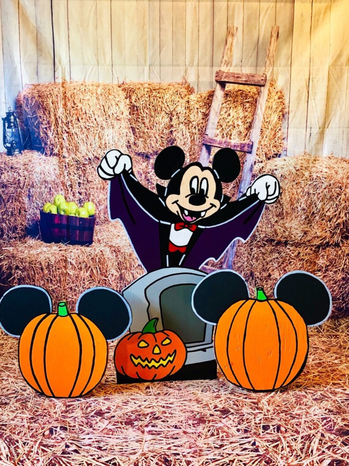 Mickey Mouse Halloween Yard Art Set/disney Yard Art/ Disney Etsy