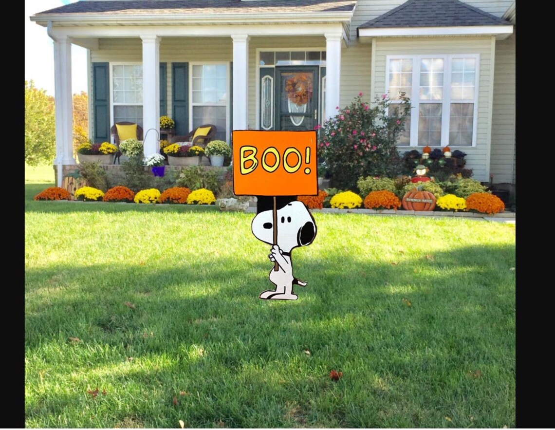 Snoopy Halloween yard art/Peanuts yard art/ Peanuts yard Etsy