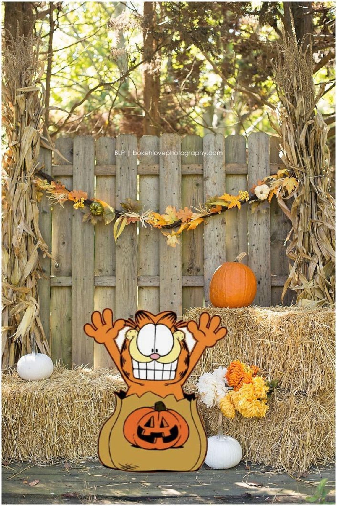 Garfield Trick or Treat Halloween Yard Art/ Halloween Yard Etsy