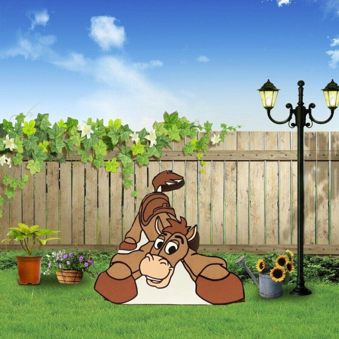 Hand Painted Disney/ Toy Story/ Bullseye/ Horse/ Woody/ Disney Yard Art/ Disney Toy Story/ Toy