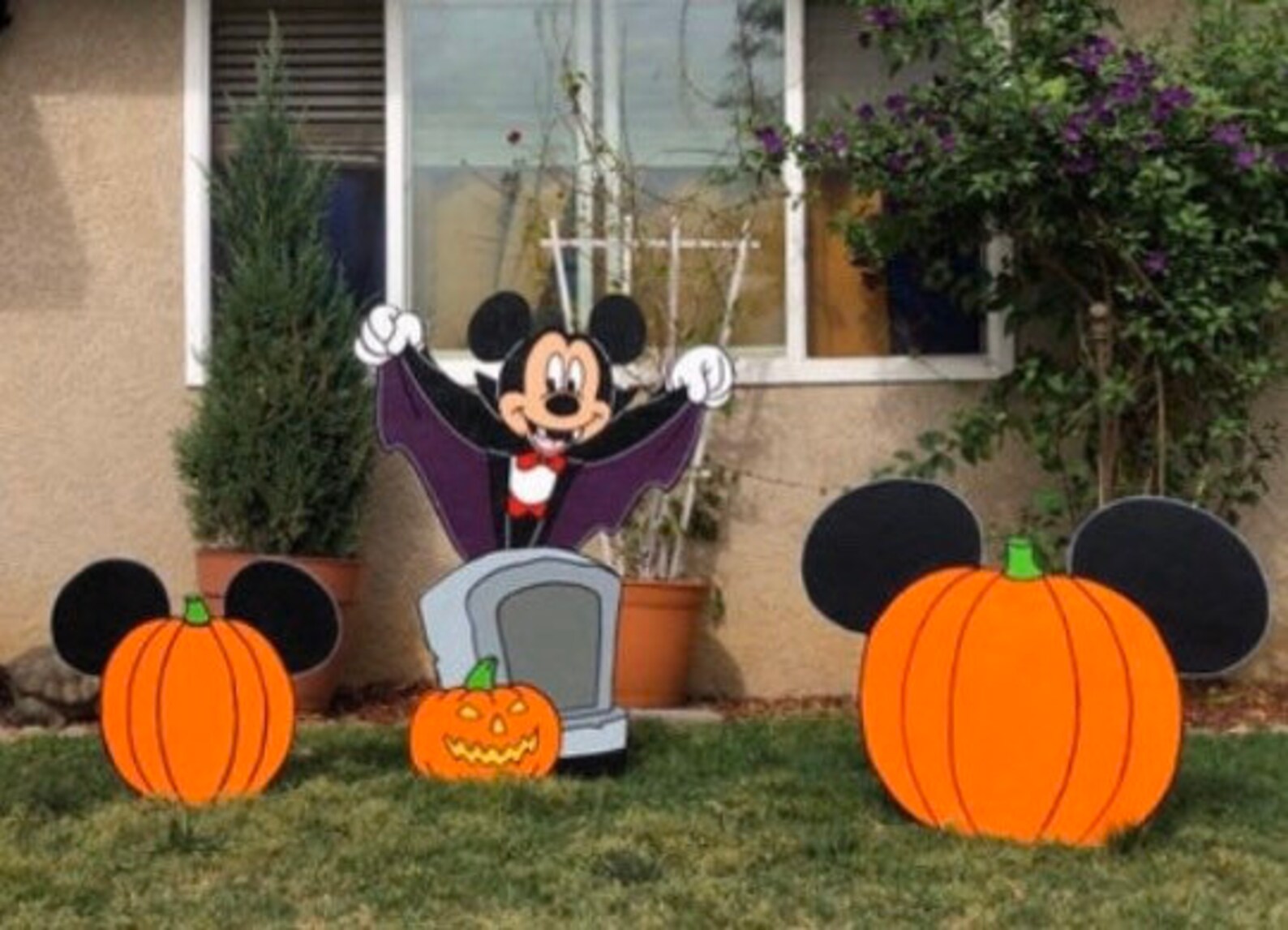 Mickey Mouse Halloween Yard Art Set/disney Yard Art/ Disney Etsy
