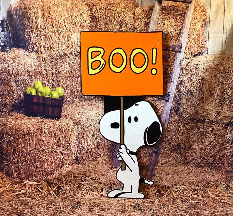 Snoopy Halloween yard art/Peanuts yard art/ Peanuts yard Etsy