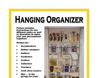 By Annie Pattern- Hanging Organizer-Over the Door Caddy-Quilting/Crafting/Sewing/Kids Organizer-PBA136