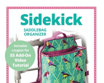 By Annie Pattern- Sidekick- Saddlebag Sewing Pattern- Camping/Walker/Armrest Caddy PBA300