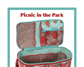 By Annie Pattern- Picnic In The Park- Picnic Basket Sewing Pattern- Picnic Bag-  PBA243