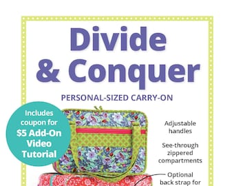 By Annie Pattern-Divide and Conquer-Personal Item Carry On Sewing Pattern-Carry On Luggage-PBA276