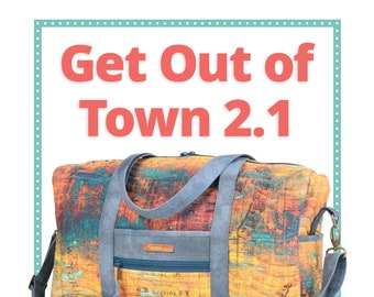 By Annie Pattern-Get Out of Town 2.1-Weekend Bag-Travel Luggage Carry On Sewing Pattern-PBA227-2.1