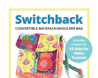 By Annie Pattern-Switchback-Backpack/Shoulder Bag/Cross Body Bag Sewing Pattern-PBA295