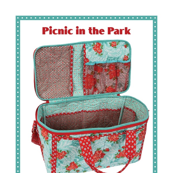 By Annie Pattern- Picnic In The Park- Picnic Basket Sewing Pattern- Picnic Bag-  PBA243