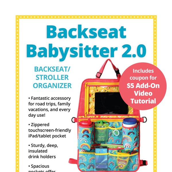 By Annie Pattern-Backseat Babysitter 2.0-Kids Car Organizer Sewing Pattern-PBA256-2