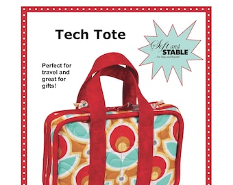 By Annie Pattern-Tech Tote-Travel Bag Sewing Pattern-Bag Organizer-PBA193