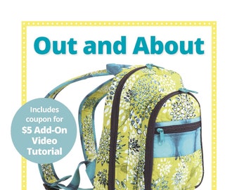 By Annie Pattern-Out and About-BackPack Sewing Pattern-Adult/Child Knapsack-2 Sizes-PBA282