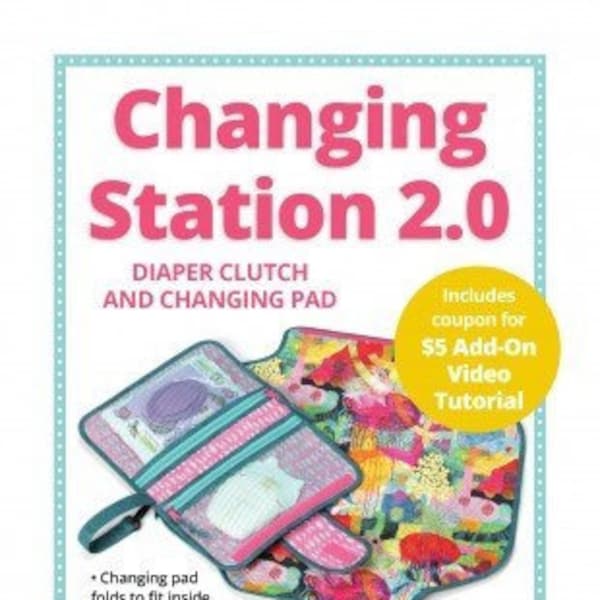 By Annie Pattern- Changing Station 2.0- Baby Travel Changing Pad-Diaper Clutch- Sewing Pattern-PBA255-2