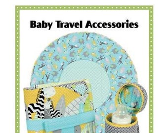 By Annie Pattern-Baby Travel Accessories-Changing Pad Bottle Carrier Pacifier Pouch Sewing Pattern-PBA223