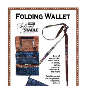 Patrón de costura para cartera plegable, bolso cruzado y bolso de viaje de Annie PBA014