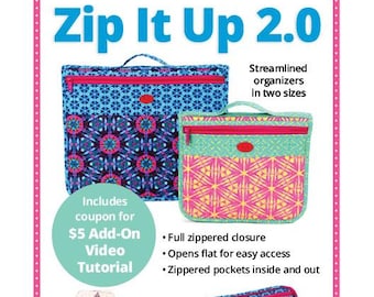 By Annie Pattern-Zip It Up 2.0- Zippered Organizer-Project Bag/Travel Organizer/Sewing Pattern-PBA252-2
