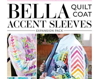 Quilting Elissa Pattern-Bella Accent Sleeves FPP Expansion Pack-Foundation Paper Piecing-Bella Quilted Coat-QE103