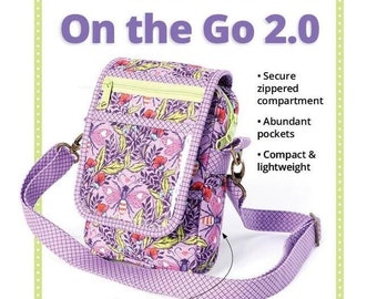By Annie Pattern-On The Go 2.0-Small Cross Body Bag-Travel Purse Sewing Pattern-PBA190-2