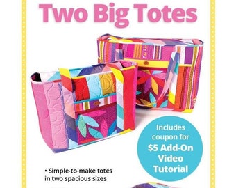 By Annie Pattern-Two Big Totes-Large/Extra Large Tote Bag Sewing Pattern-PBA310