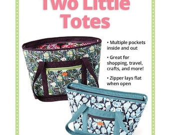 By Annie Pattern-Two Little Totes-Small/Medium Tote Bag Sewing Pattern-PBA314