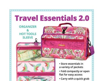 By Annie Pattern-Travel Essentials 2.0-Fold Up Toiletry Bag Sewing Pattern-Travel Makeup Bag-Hot Sleeve-PBA201-2