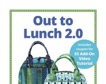 By Annie Pattern- Out To Lunch 2.0- Lunchbox Sewing Pattern- Lunch Bag Lunchbox Small Large Bag-  PBA231-2