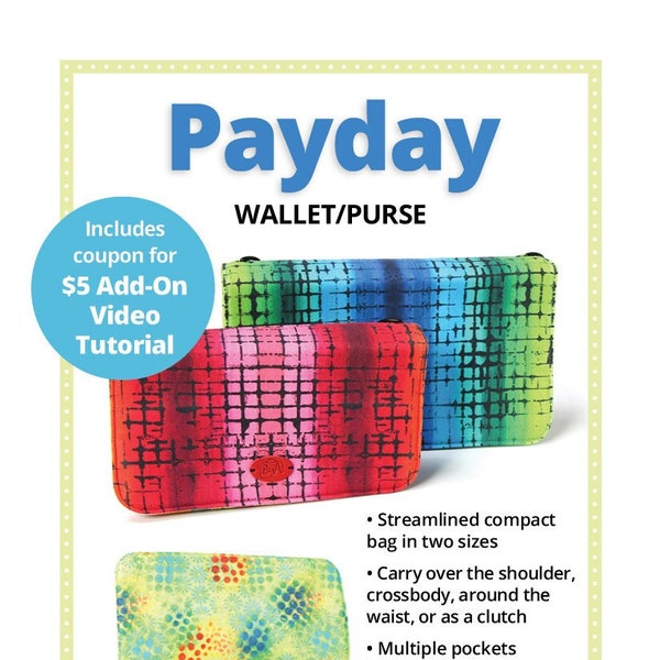 By Annie Pattern-Payday-Wallet/Purse Sewing Pattern-2 Sizes-PBA302