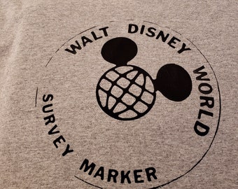 Walt Disney World survey marker inspired t-shirt -- Disney fan vacation shirt--Retro Mickey head shirt