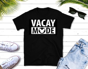 Disney inspired Vacay Mode vacation t-shirt -- Mickey head-- Customizable shirt--