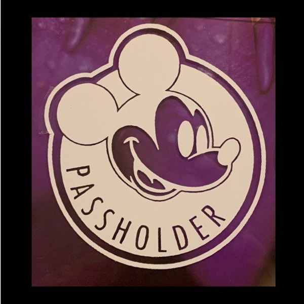 Disney Annual passholder sticker -- Vinyl car window sticker-- Disney AP bumper sticker- WDW Car decal