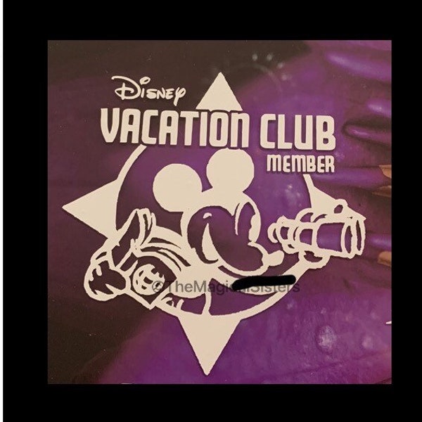 Disney Vacation Club Member sticker -- Vinyl car window sticker--DVC Mickey binoculars sticker- WDW Car decal