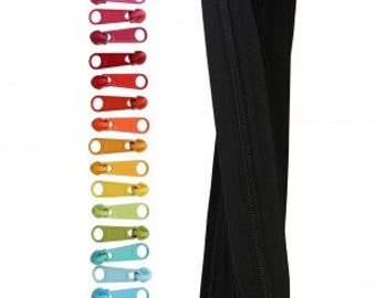 Zipper By The Yard-4 Yards 16 Pulls- ByAnnie zipper- Nylon Coil Zipper-By Annie #4.5 zipper-You pick color
