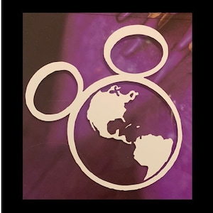Disney Vacation Club Member sticker -- Vinyl car window sticker--DVC Globe sticker- WDW Car decal
