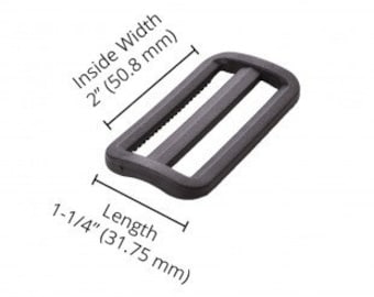 By Annie 2" Black Plastic Slider-ByAnnie Slider-Quantity of 1-Sewing Hardware