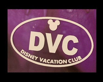 Disney Vacation Club Member sticker -- Vinyl car window sticker-DVC oval bumper sticker- WDW Car decal