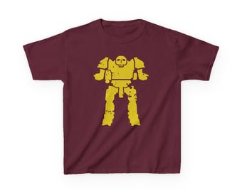 Atlas BattleTech Kids Tee, Playful Graphic T-Shirt for Pilots, Mechwarrior Enthusiasts, Creative Wear
