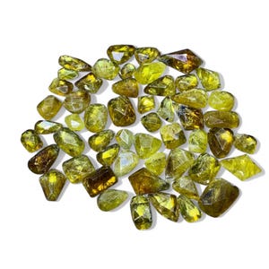 Titanite Sphene Gemstone Rose Cuts: 80 Carats, 50 Pieces