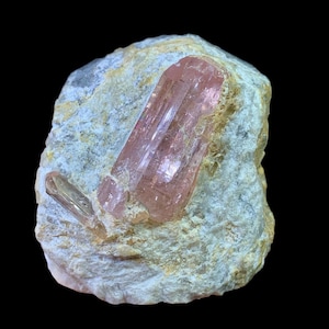 Pink Topaz terminated big size crystal on matrix , imperial topaz crystal, Pink topaz, anniversary gift,birthday present, Minerals specimen